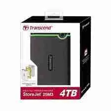 Transcend 4TB StoreJet 25M3S USB 3.1 External Hard Drive (TS4TSJ25M3S)